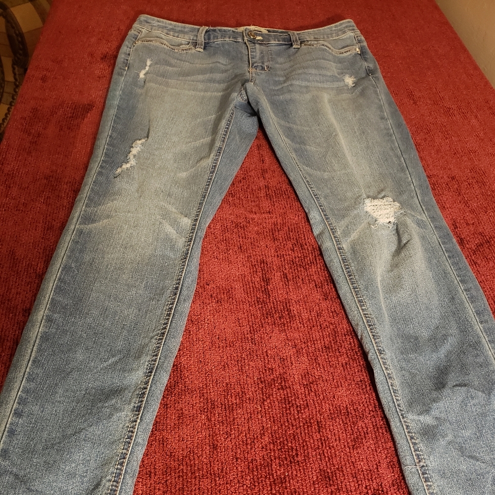 White House Black Market  Rhinestone Accents Denim